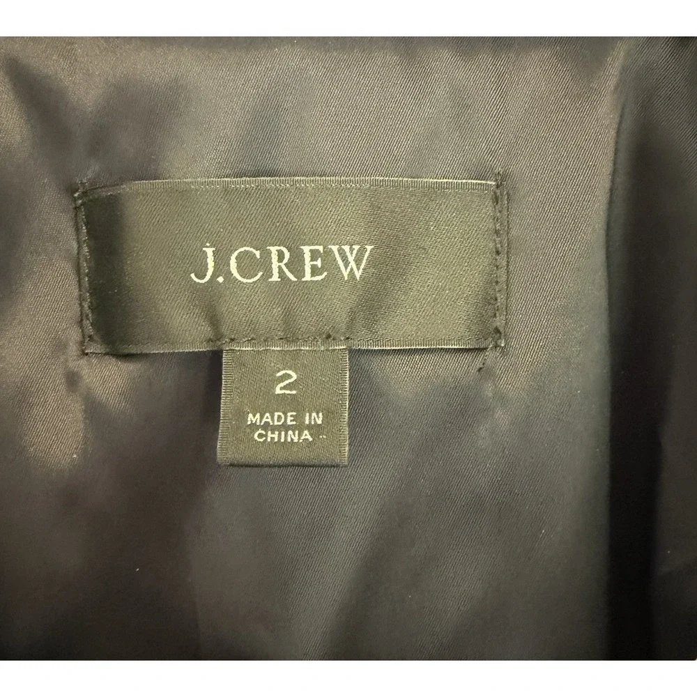J. Crew Devon Blazer Navy Flannel Wool Blend Double Breasted Career Jacket 2